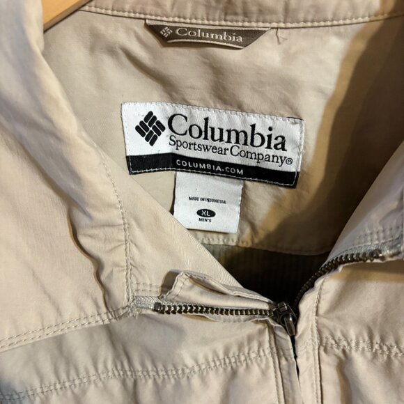 Men's Columbia Khaki/Tan Jacket Size XL Sportswear Utility Full Zip - Picture 2 of 4